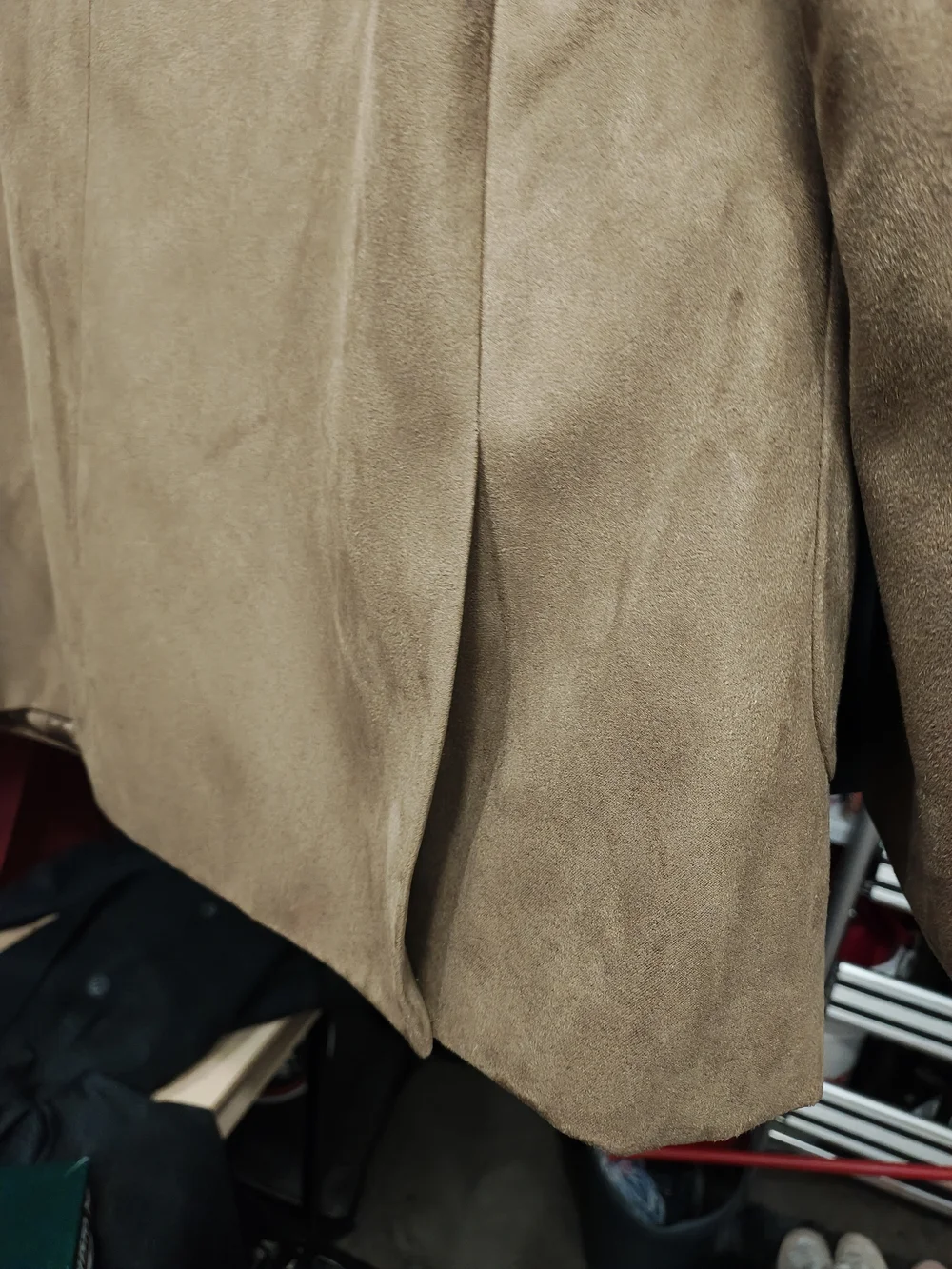 Men's Tan Suede-Style Blazer Sport Coat